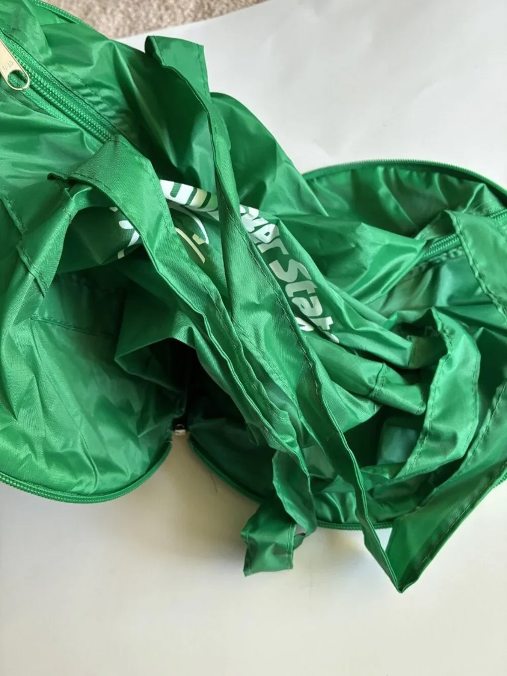 Quaker State Racing Foldable Bag Green White Promotional Tote Gas Oil